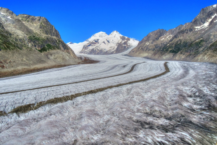 Glaciar Aletsch de cerca, Suiza, Valais, Alpes