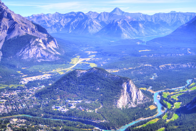Vistas desde Sulphur Mountain, Banff National Park, Alberta, Canada