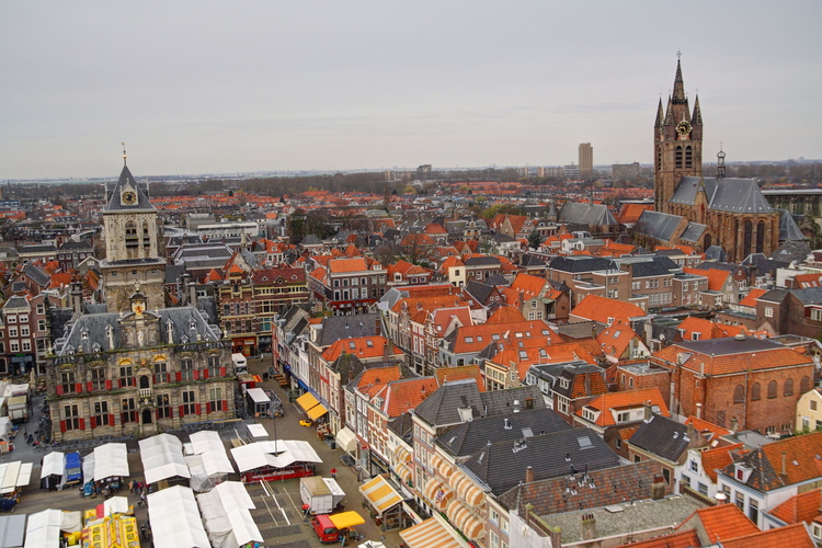 Vistas desde la torre de la catedral de Delft