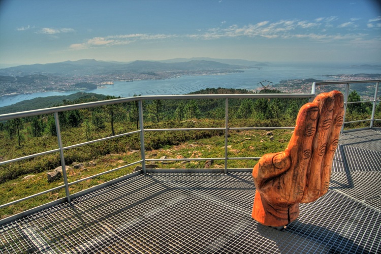 Mirador del monte Domaio, Moaña, Ría de Pontevedra, Rías Bajas, Galicia