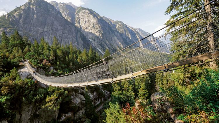 Puente colgante de Gelmer, Suiza, Alpes