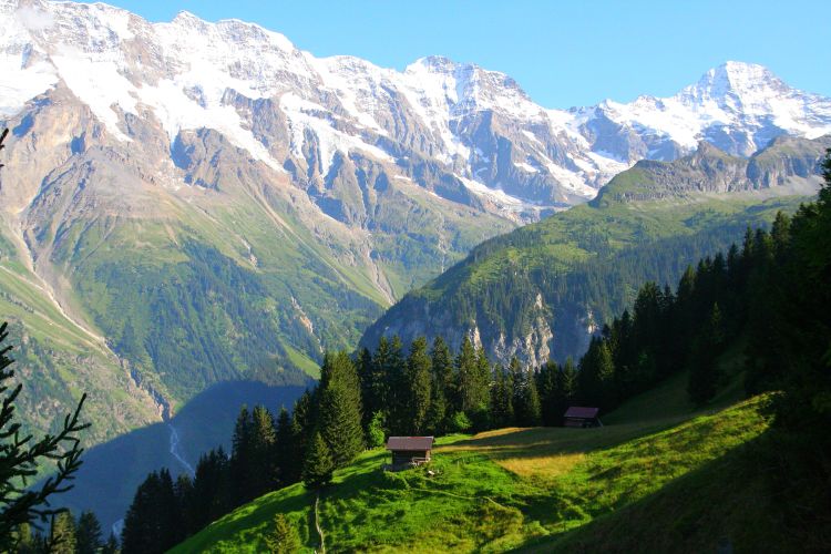 Mürren, vista desde las montañas suizas