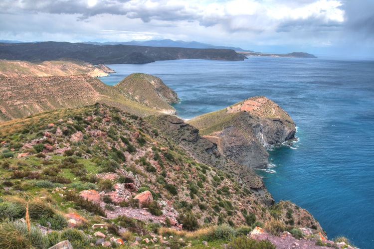 Vistas desde la Punta de la Polacra, Cabo de Gata, Almería, Andalucía