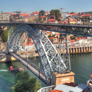 Puente de Luiz I en Oporto, Portugal