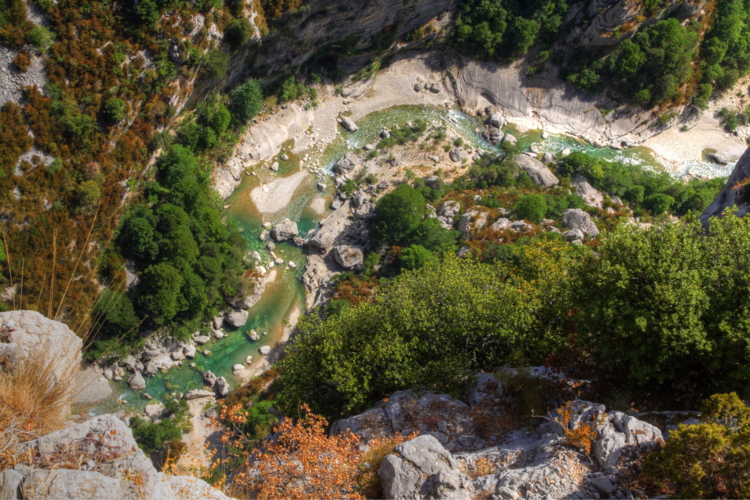 Detalle del río desde uno de los miradores Detalle del río desde uno de los miradores