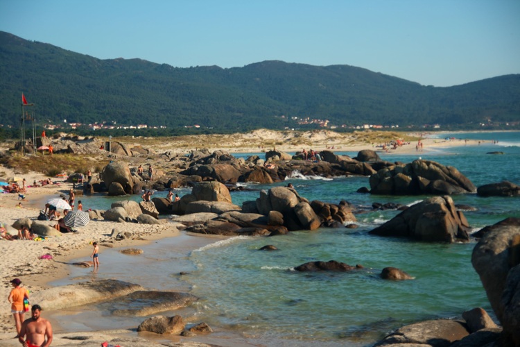 Playa de Boca do Río en Carnota, Rías Bajas, La Coruña, Galicia