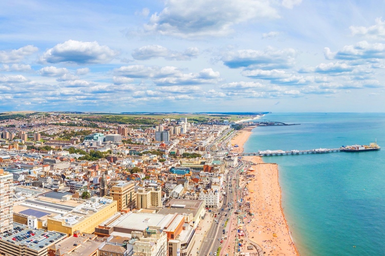 Vista desde el mirador de British Airways de Bristol, Sussex, Inglaterra