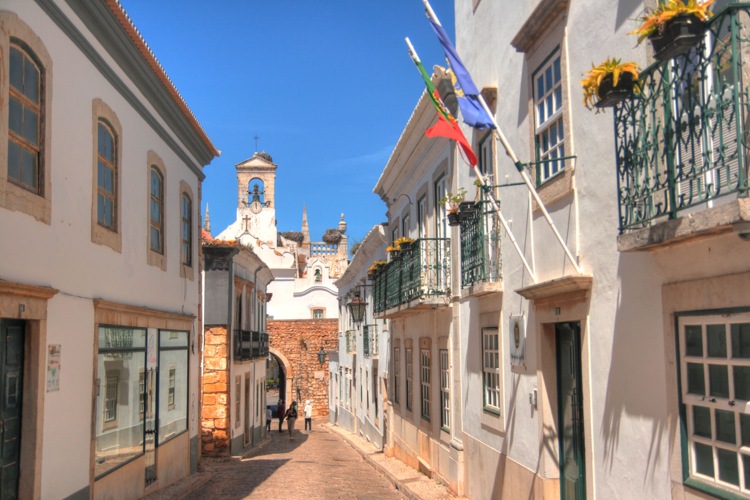 Calles en Faro, Algarve, Portugal