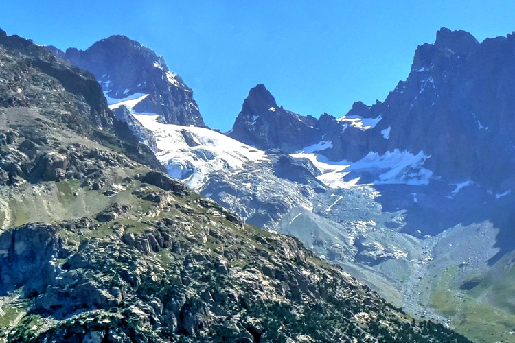 Glaciar del Cardon, Ecrins, Alpes, Francia