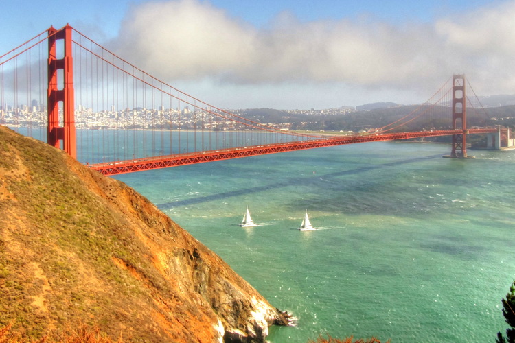 Golden Gate, Hawk Hill, San Francisco, USA, California