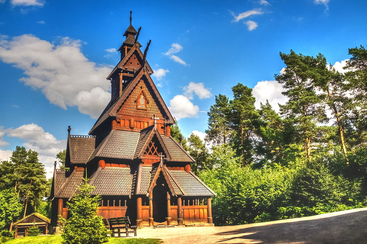 Iglesia Gol, Noruega, Oslo, Museo Popular Noruego