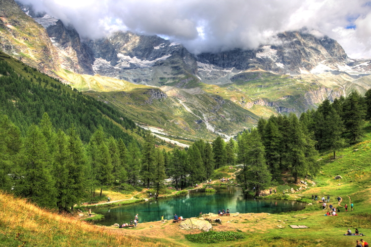 Lago Blu, Breuil-Cervinia, Aosta, Italia