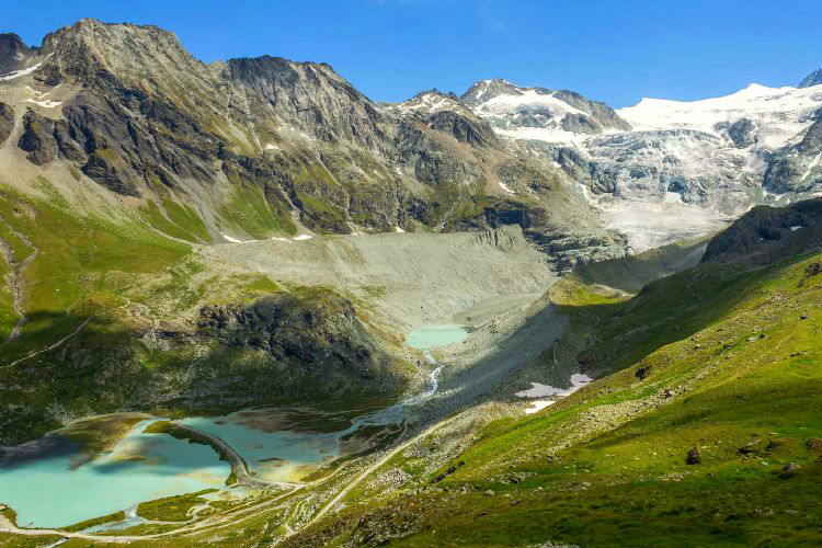 Lago y glaciar de Moiry, Suiza
