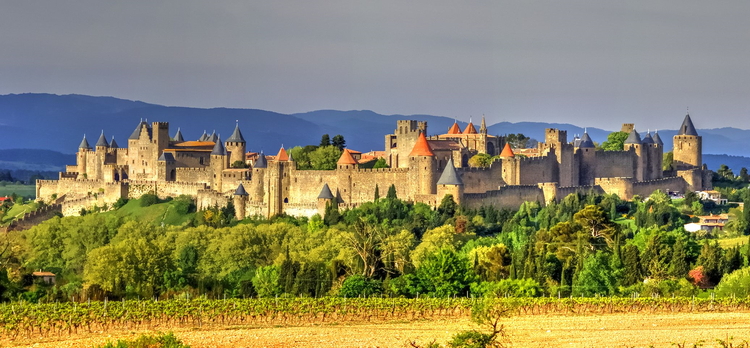 Panorama de la ciudad medieval de Carcassonne