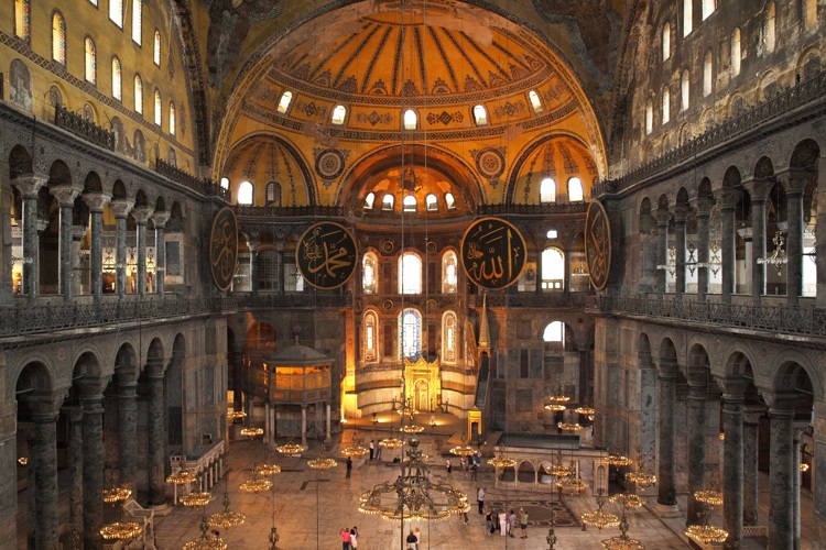 Interior de Santa Sofía, Turquía, Estambul