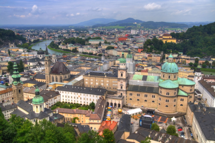 Vistas desde la fortaleza de Salzburgo
