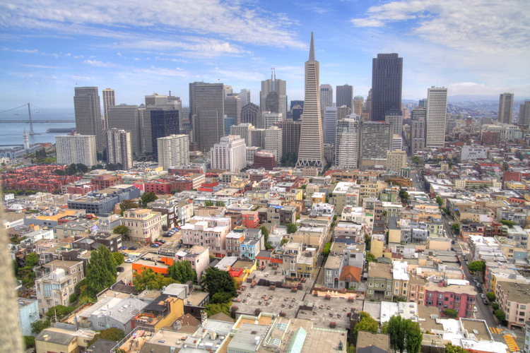 Vistas desde la Torre Coit, San Francisco, USA, California