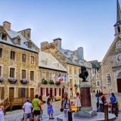 Place Royal en la zona vieja de Quebec