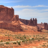 Acantilados rocosos en el Parque Nacional de Arches