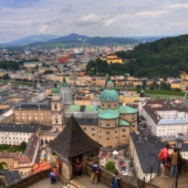 Vistas desde el castillo de Salzburgo, Austria