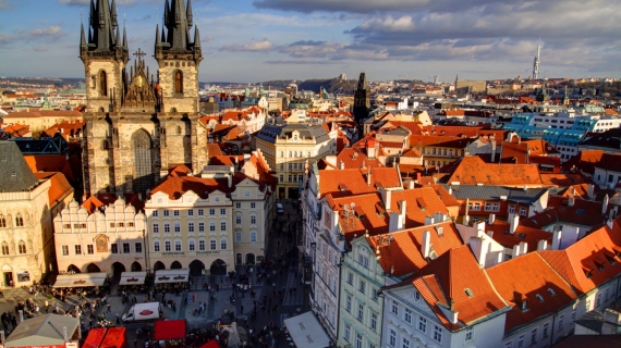 Plaza ayuntamiento en Praga